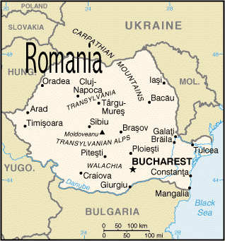 Mapa de Romania
